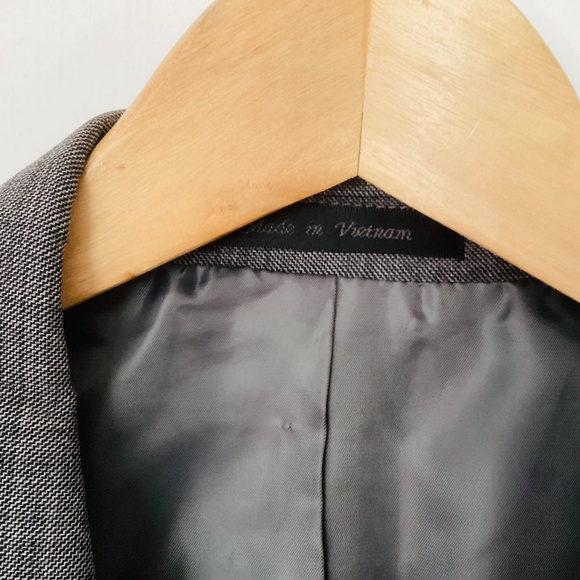 Chaps Men's Sport Coat Gray 100% Wool Size 48 Long Blazer Jacket Office Career - Picture 6 of 15